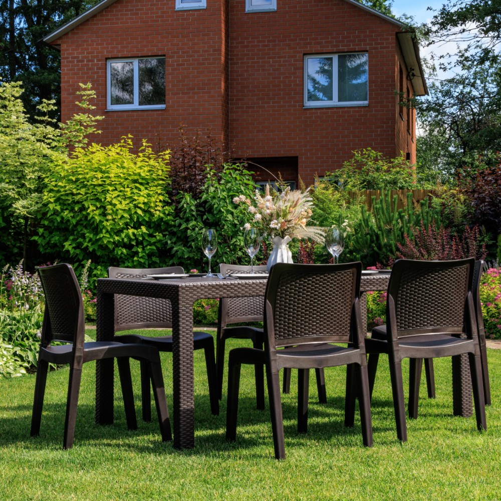 Обеденный комплект Royal Family JULY M коричневый 6